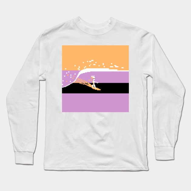 Surf's up four colour sunset version Long Sleeve T-Shirt by arc1